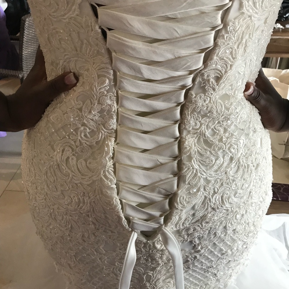 All White Plus Size Wedding Dress